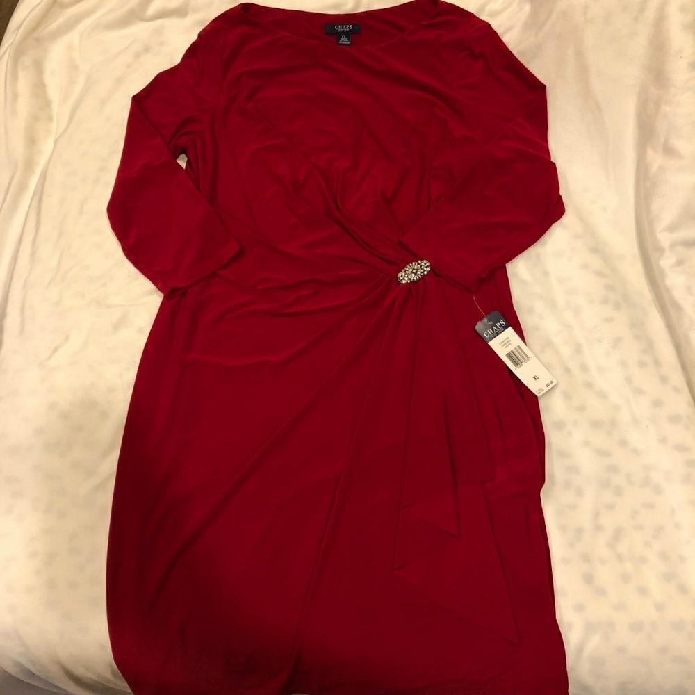 Chaps Fancy Red Dress 👗